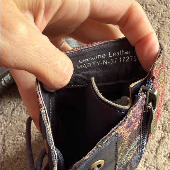 L’artiste lartiste Marty spring step blue navy floral red zip up size 37 - Picture 5 of 7